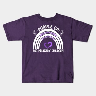 Purple Up For Military Kids - Month of the Military Child 2023 Kids T-Shirt